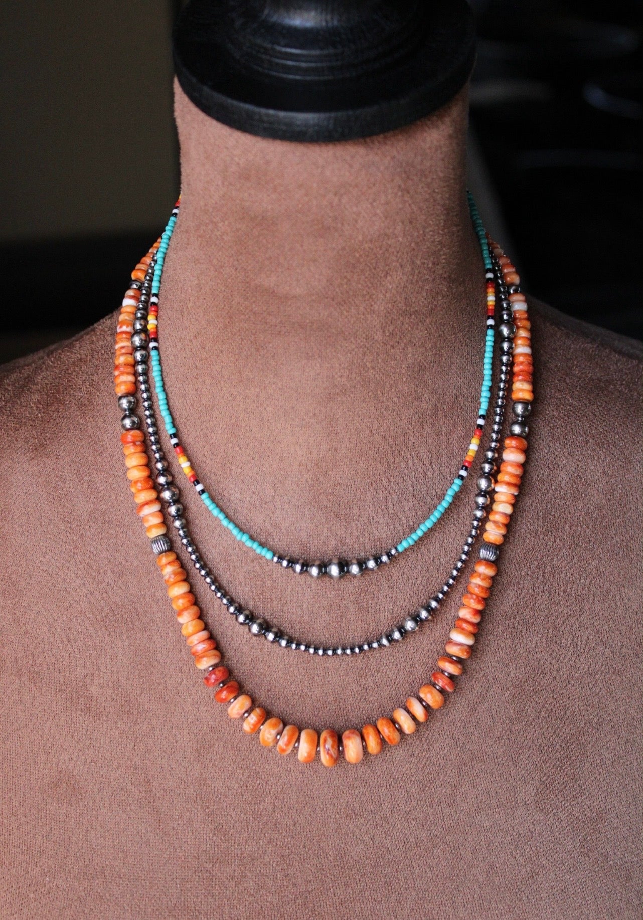 Seed Bead/ Graduated Pearl Necklace