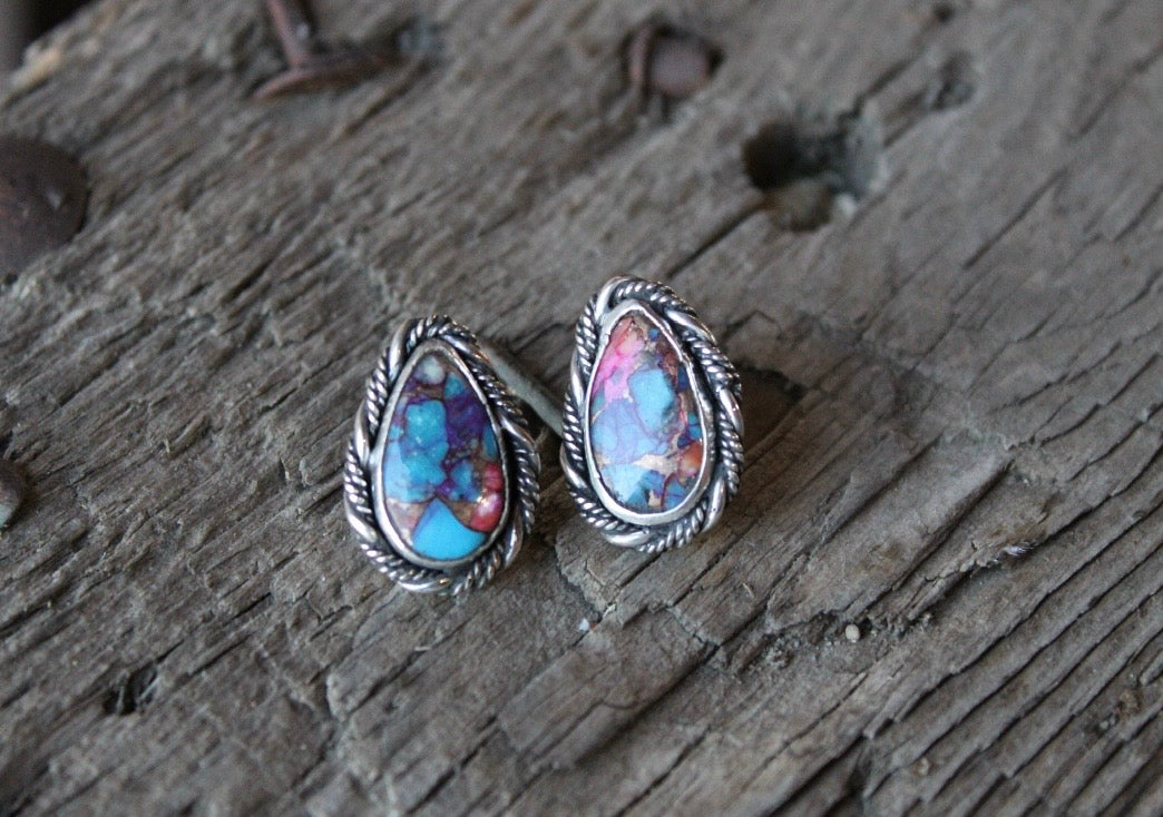 Pink Dahlia Decorative Earrings