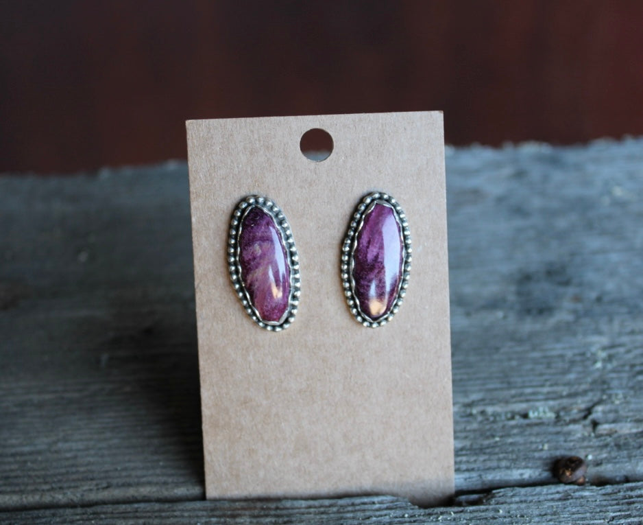 Purple Spiny Earrings