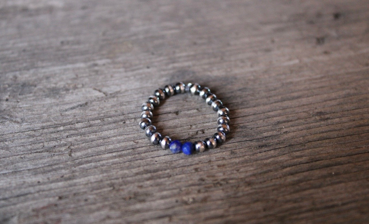 Lapis Stretch Ring size 6.5