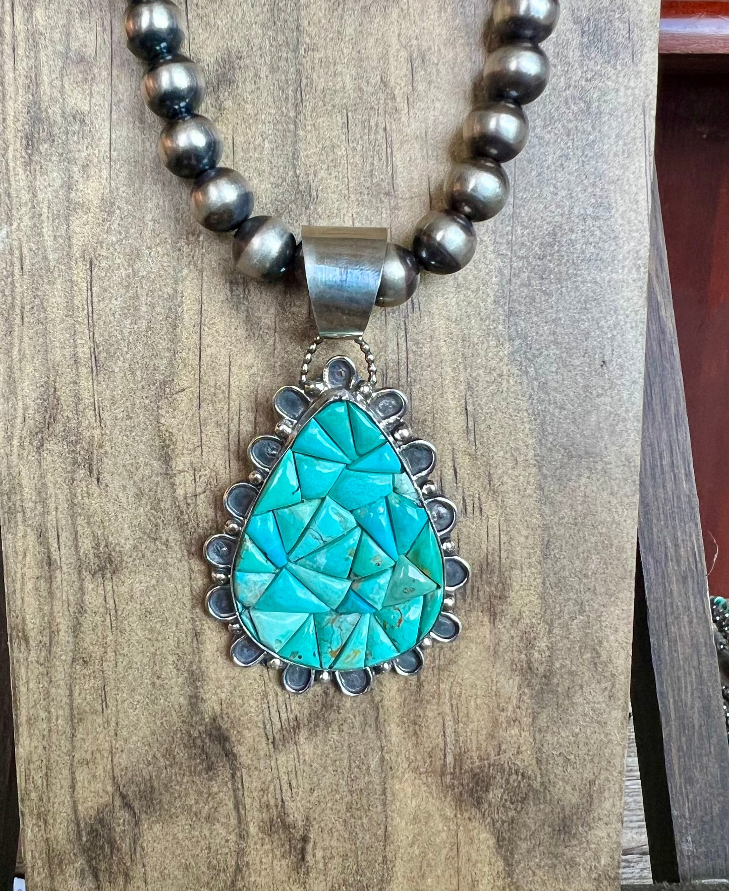 Mosaic Turquoise Pendant