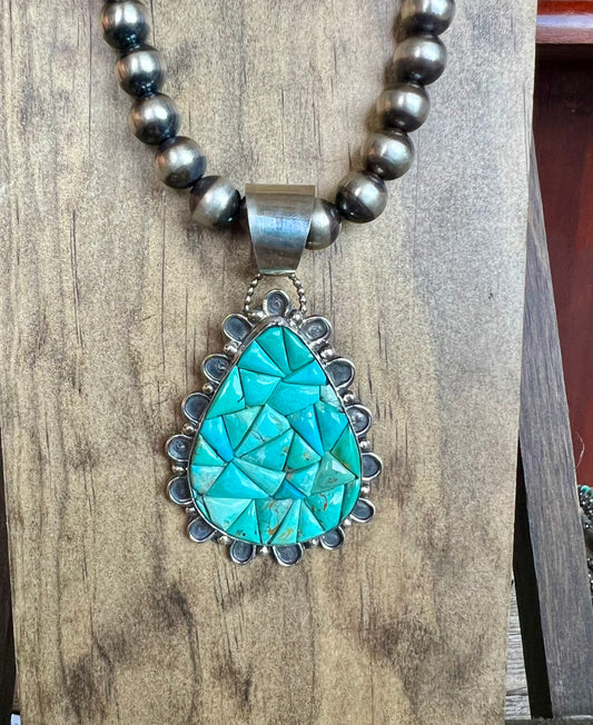 Mosaic Turquoise Pendant