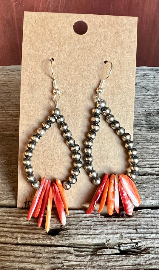 Orange Spiny Oyster Earrings