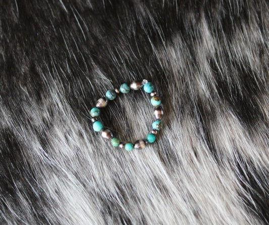 Kingman & Oval Stretch Ring Size 7