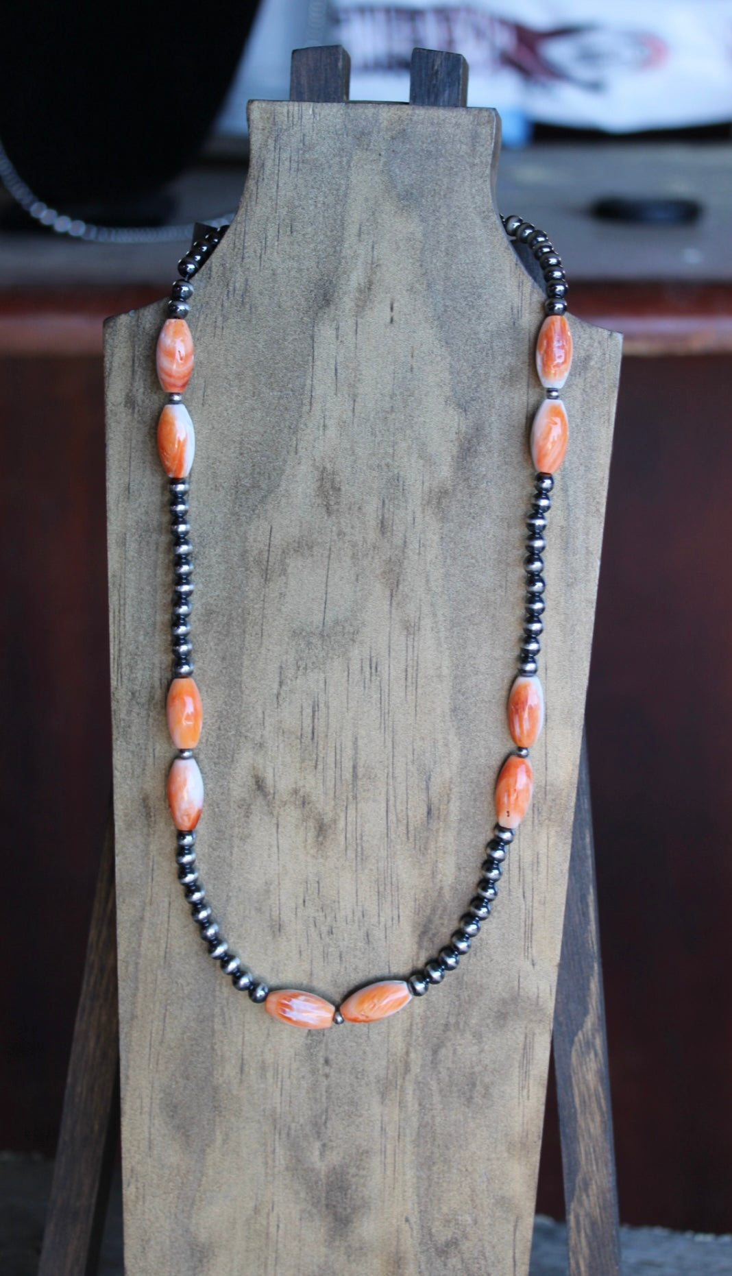 Melon Orange Spiny Necklace