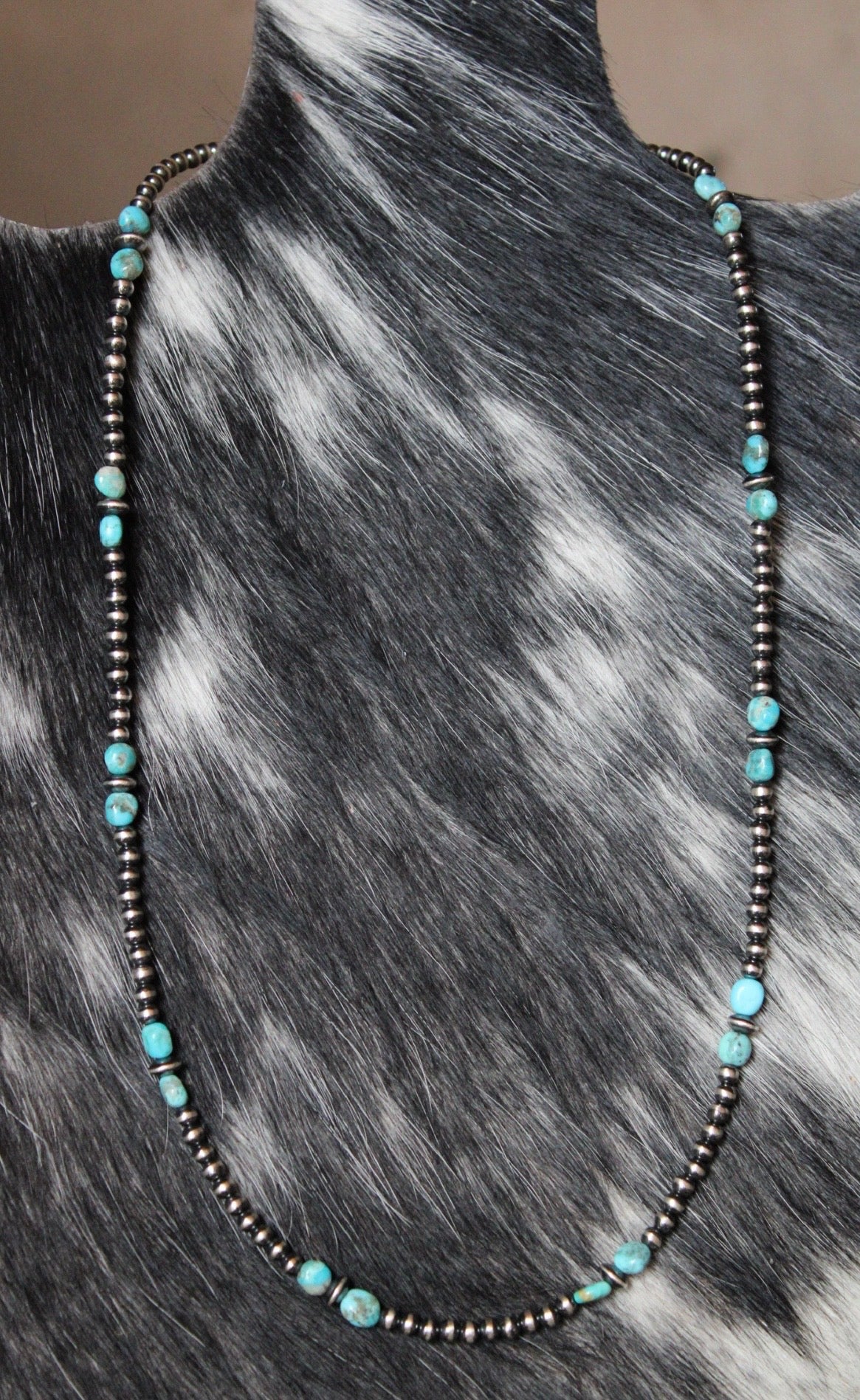 Kingman & 3mm Pearl Necklace
