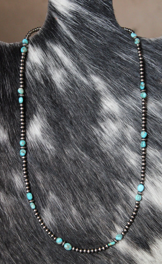 Kingman & 3mm Pearl Necklace