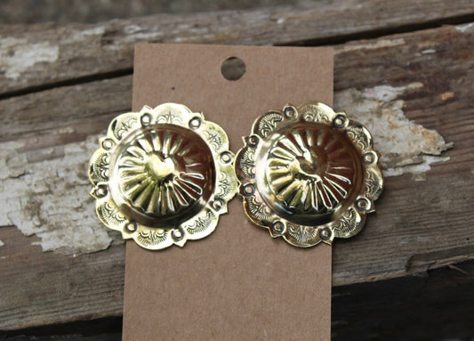 BRASS Concho Earrings