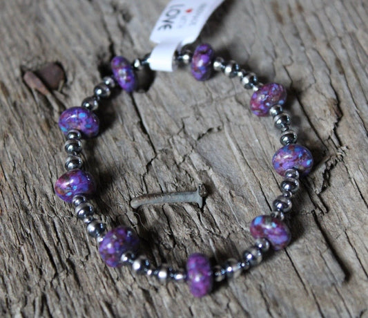 Purple Dahlia Bracelet