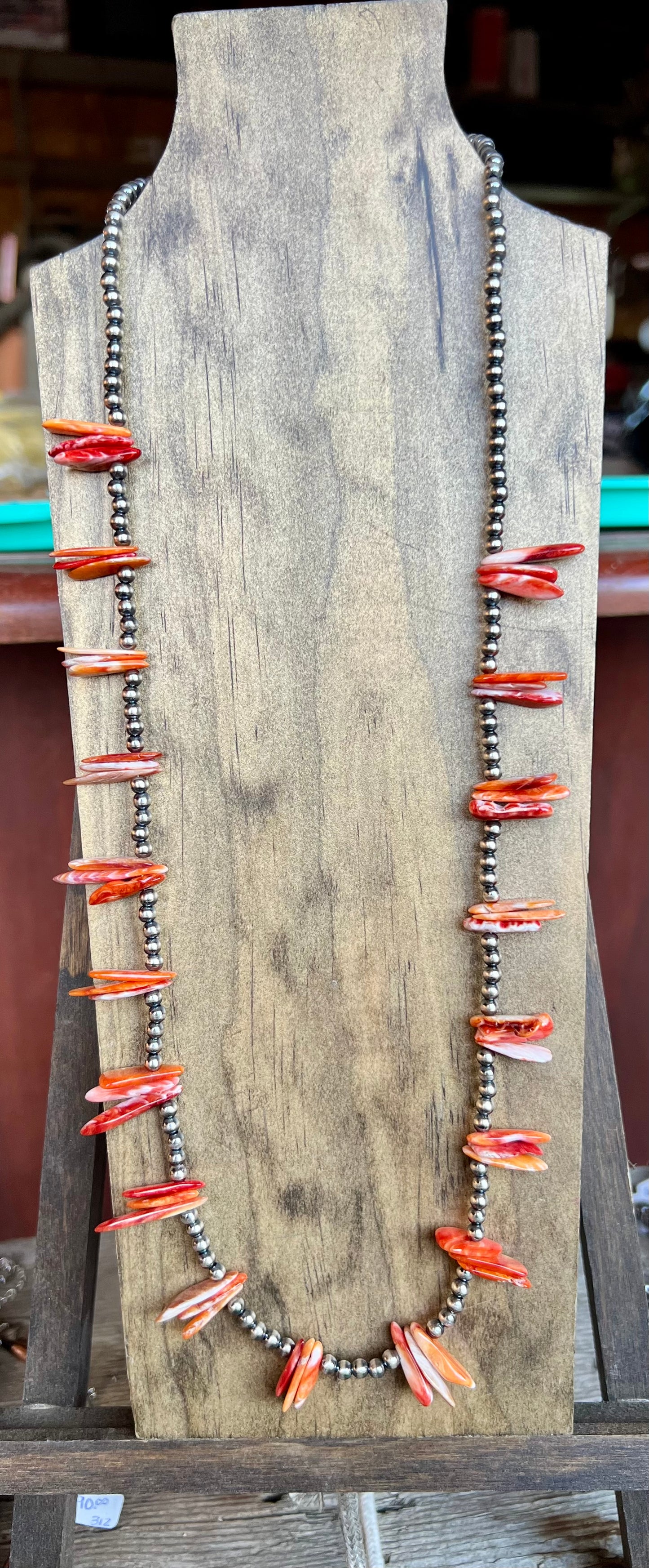 Orange Spiny Chip Necklace