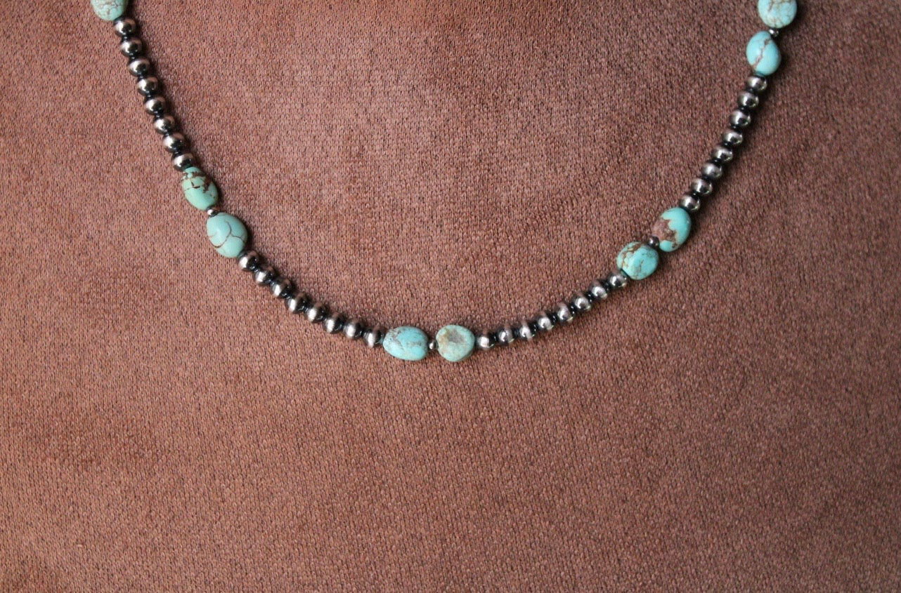 #8 & Pearl Necklace