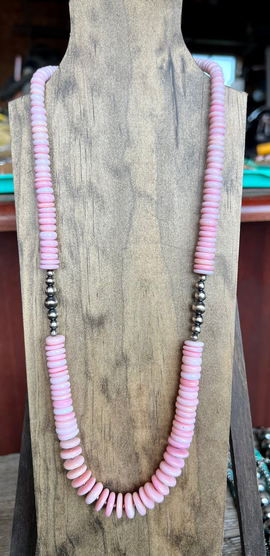 Pink Conch Graduated Necklace