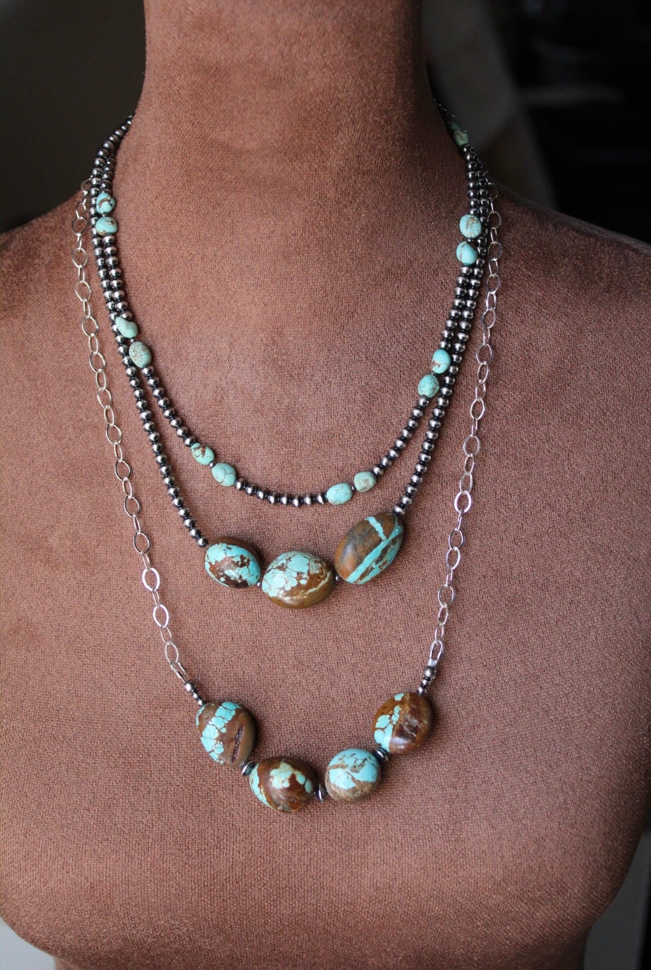 #8 & 4mm Pearl Necklace