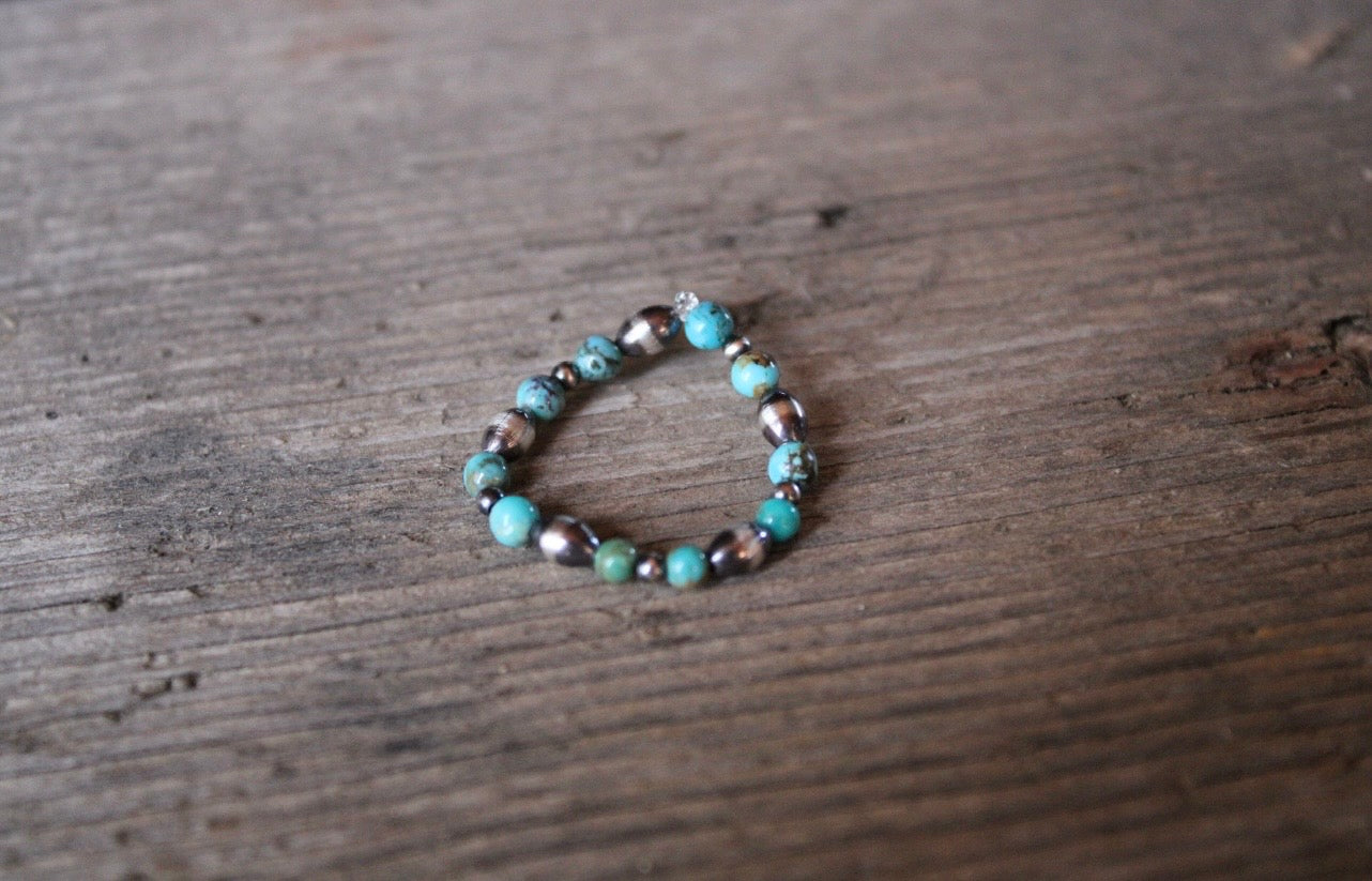 Kingman & Oval Stretch Ring Size 7