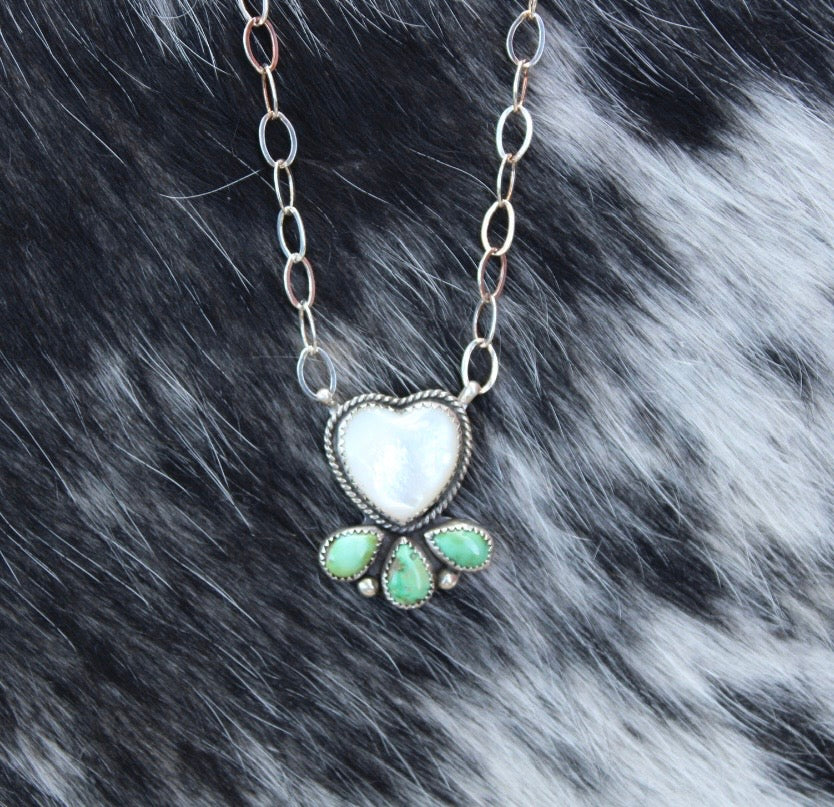Mother of Pearl & Sonoran Mountain Necklace