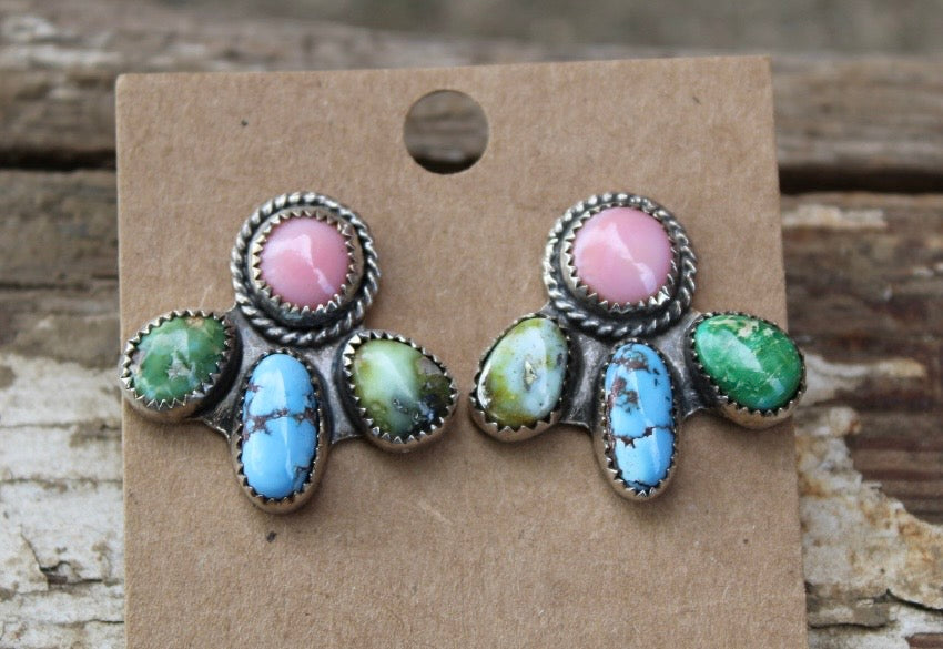 Multi Stone Studs