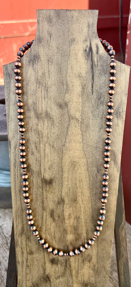3&6mm Copper Pearl Necklace