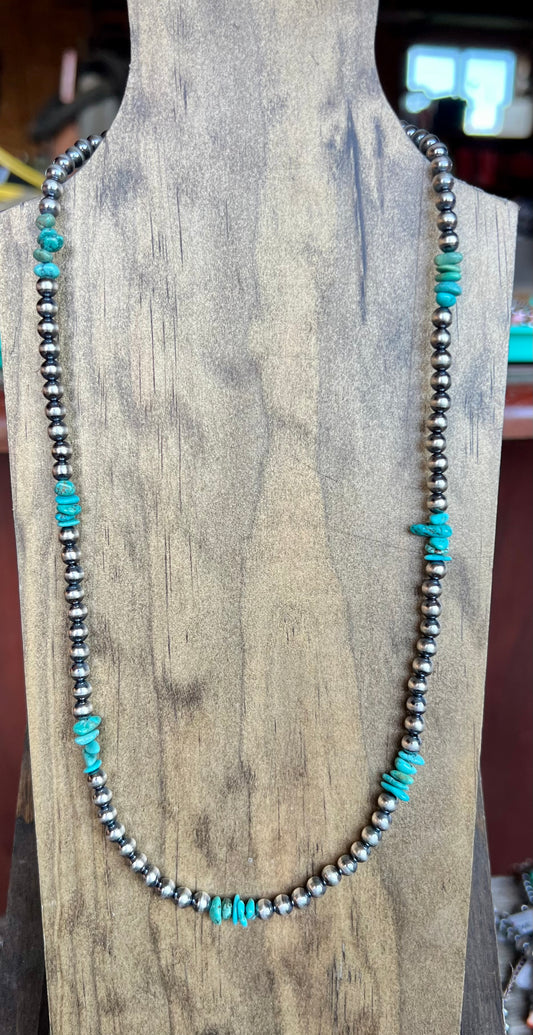 Kingman Turquoise 5mm Necklace