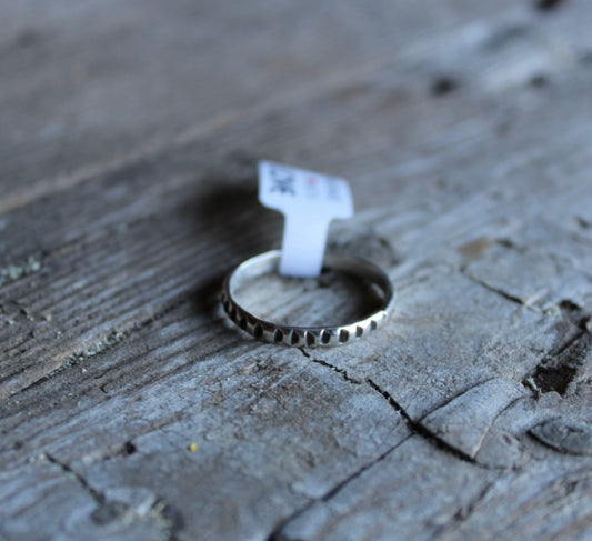 Stamped Stacker Ring 8.75