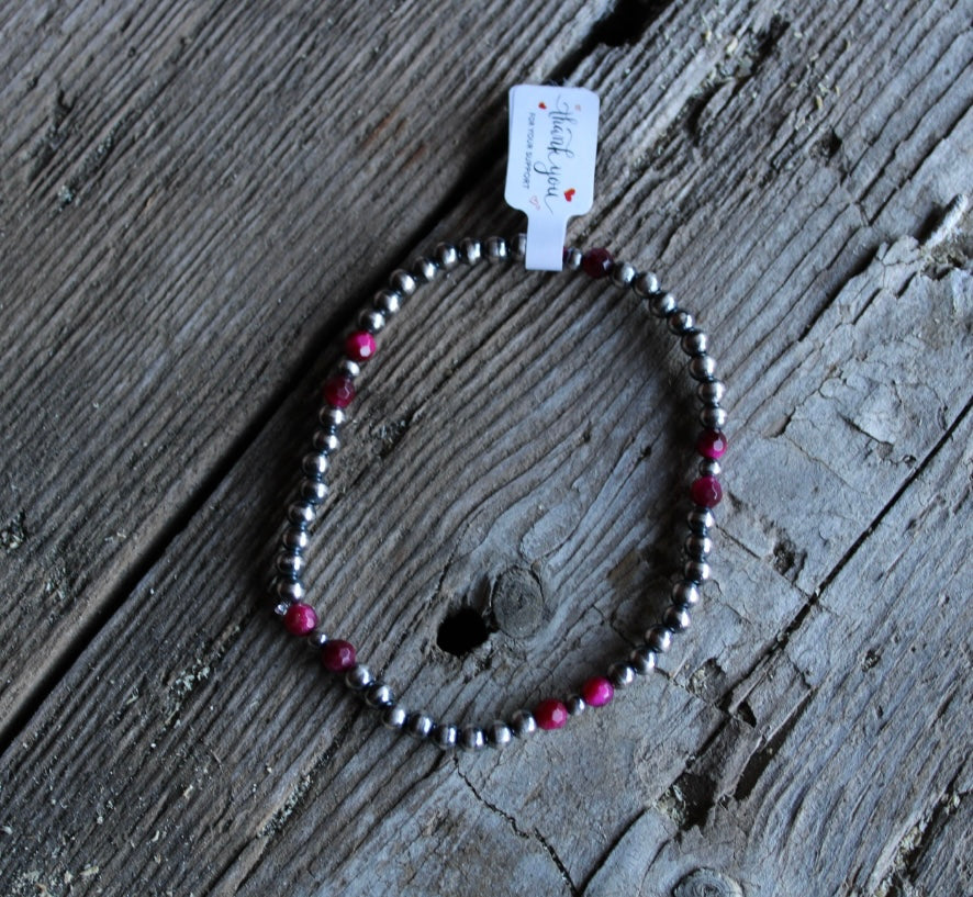 Pink Tiger Eye Bracelet