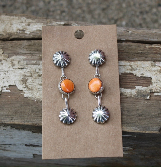 Orange Spiny Concho Dangles