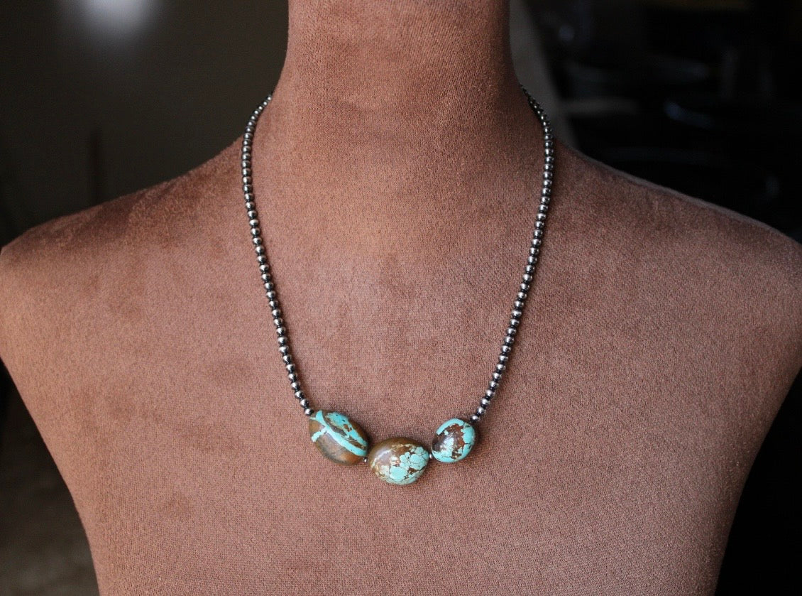 #8 & 4mm Pearl Necklace