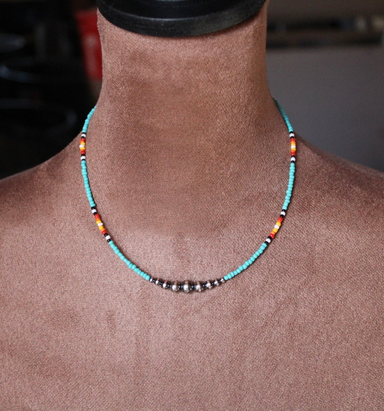 Seed Bead/ Graduated Pearl Necklace