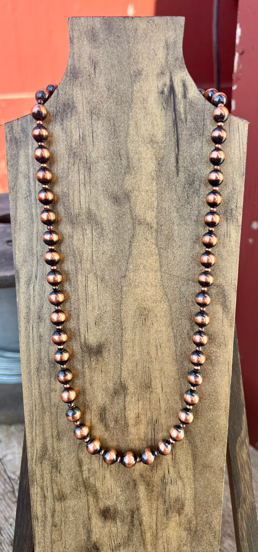 3&8mm Copper Pearl Necklace
