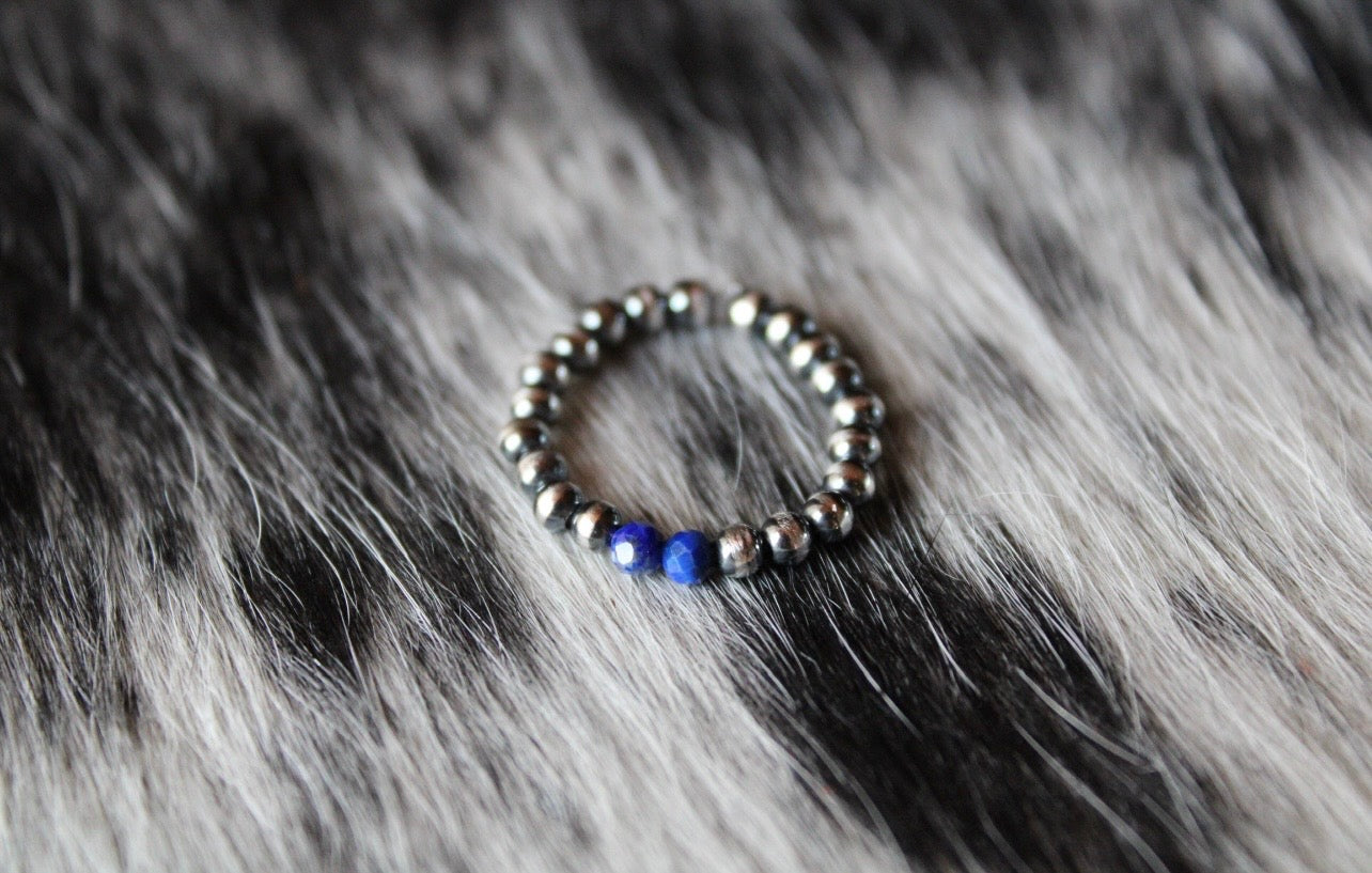 Lapis Stretch Ring size 6.5