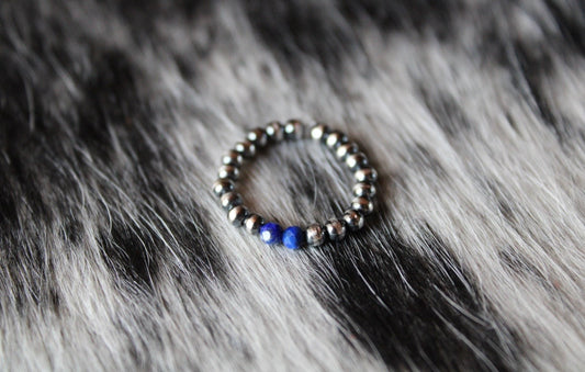Lapis Stretch Ring size 6.5