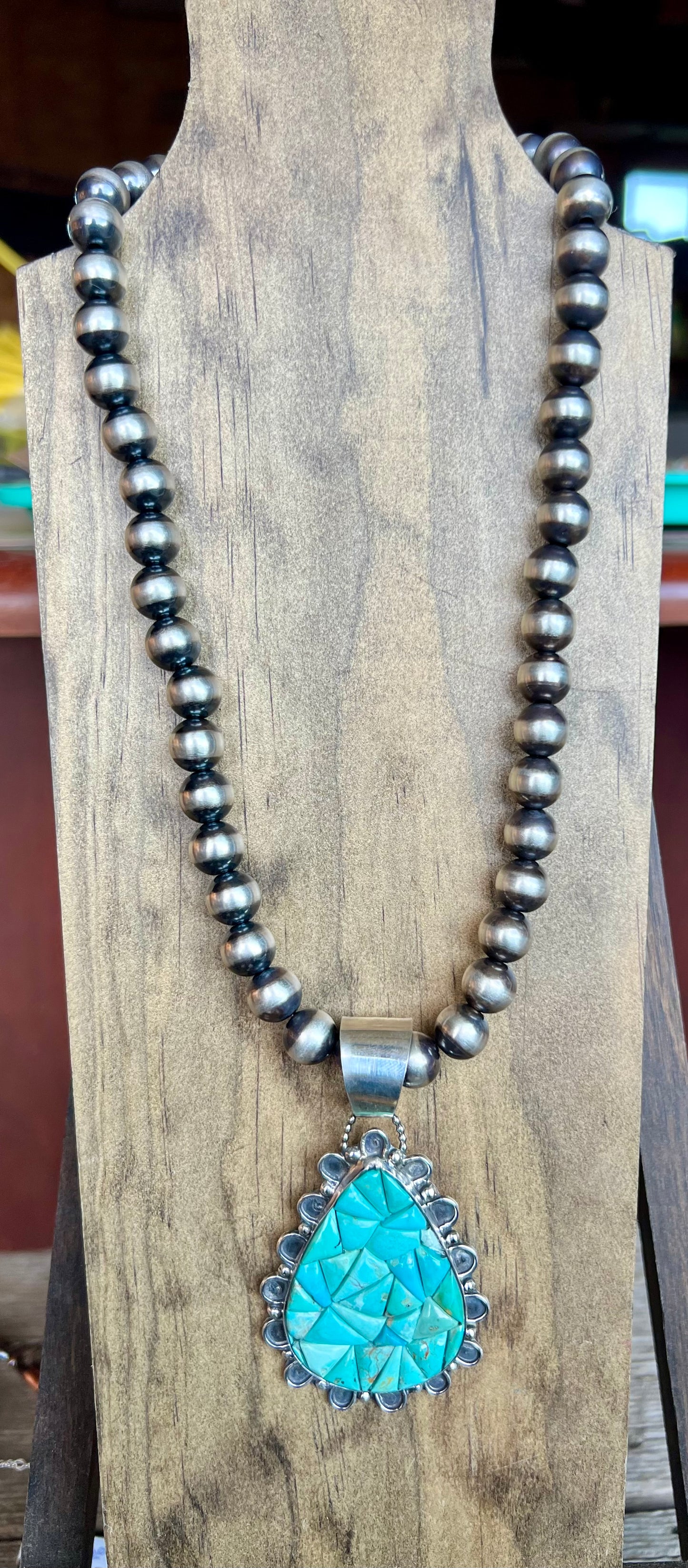 Mosaic Turquoise Pendant