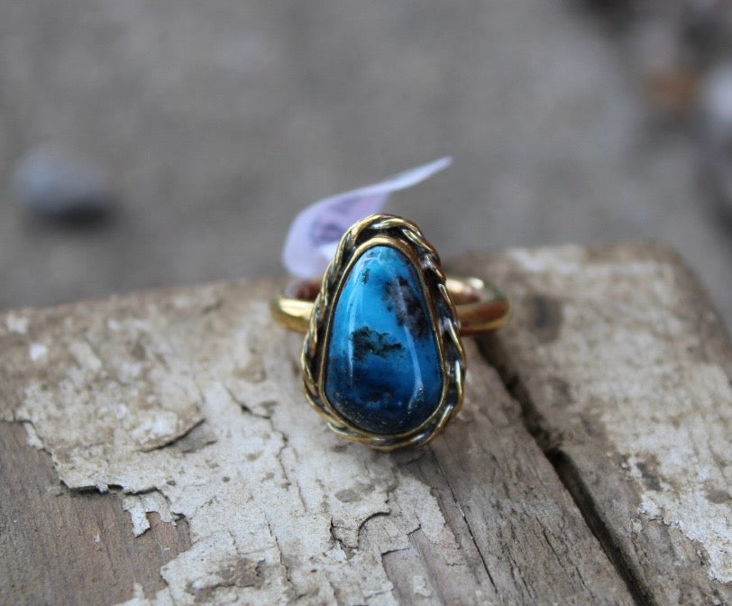 Kingman BRASS Ring size 8