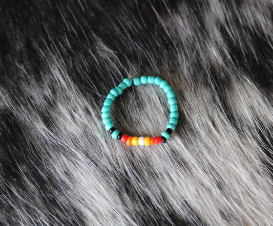 Turquoise Sunrise stretch ring size 8