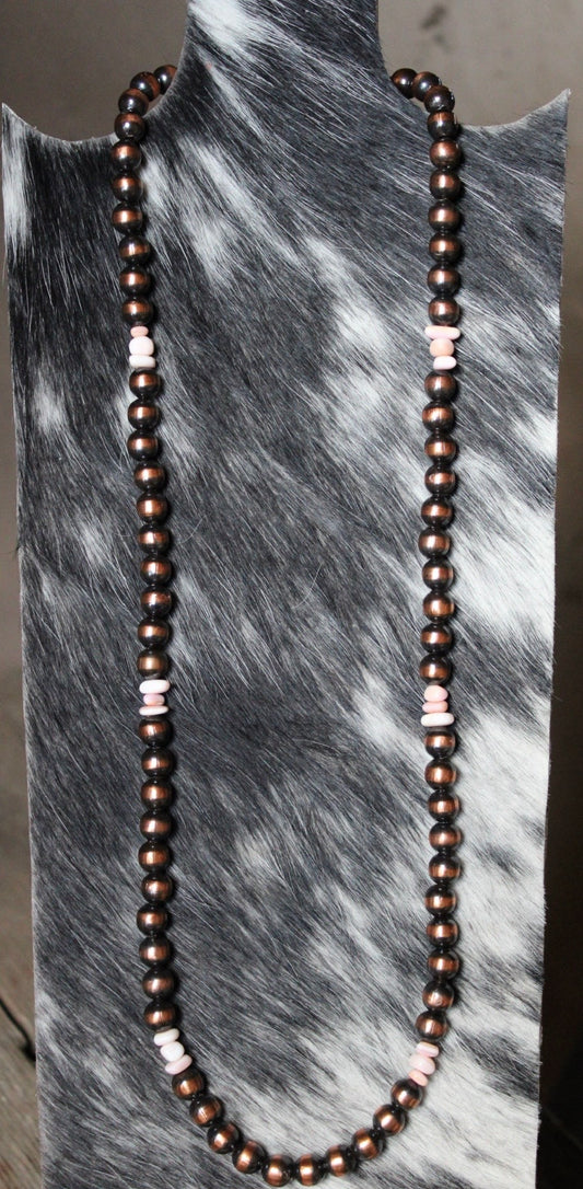 Copper & Pink Conch Necklace