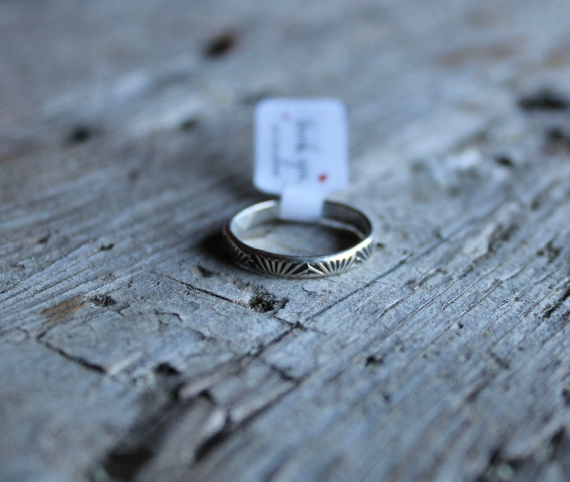 Stamped Stacker Ring 5.5