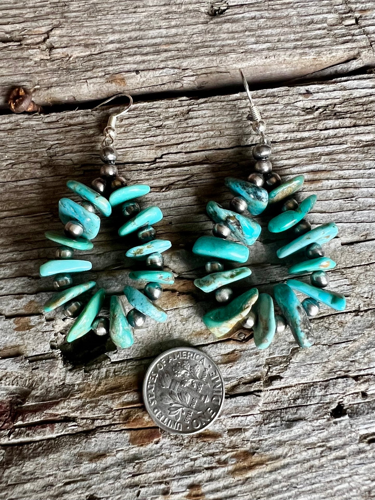Kingman Turquoise Dangle Earrings