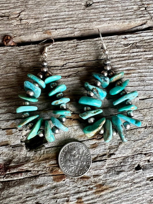 Kingman Turquoise Dangle Earrings
