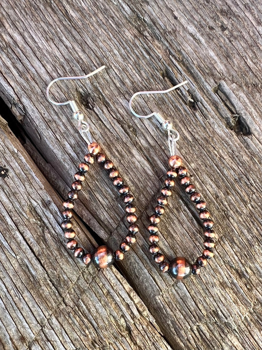 Copper Pearl Earrings