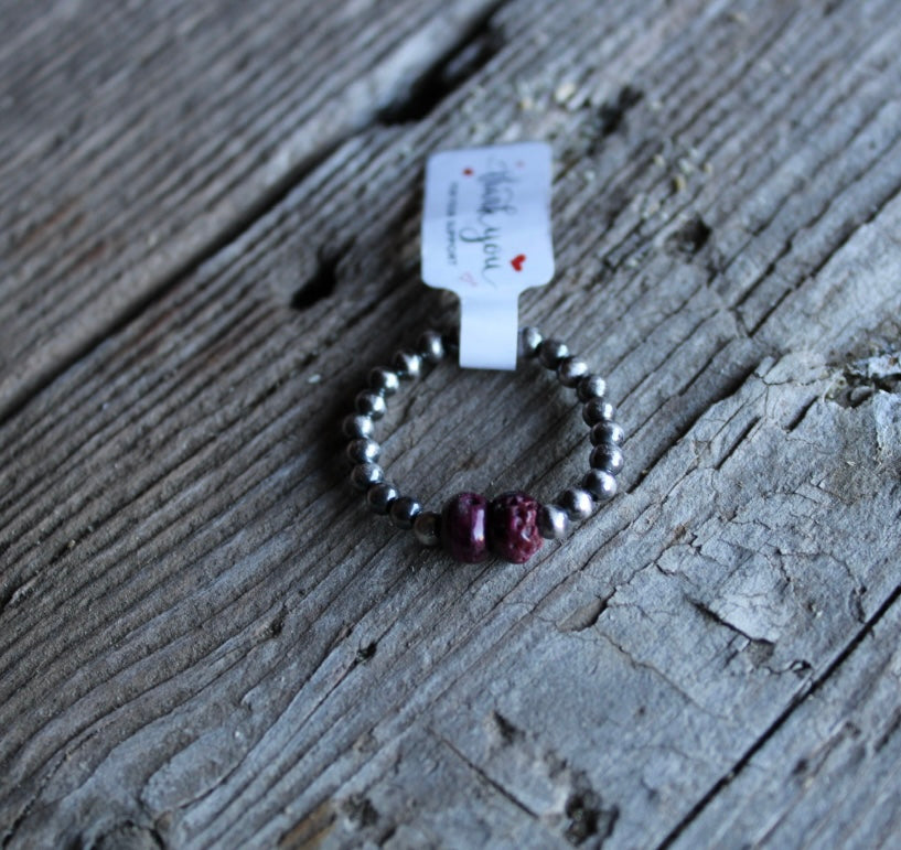 Purple Spiny Stretch Ring 8+