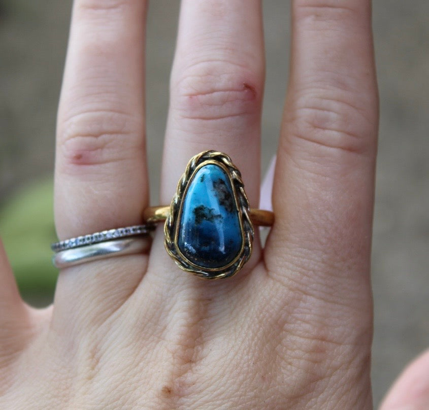Kingman BRASS Ring size 8