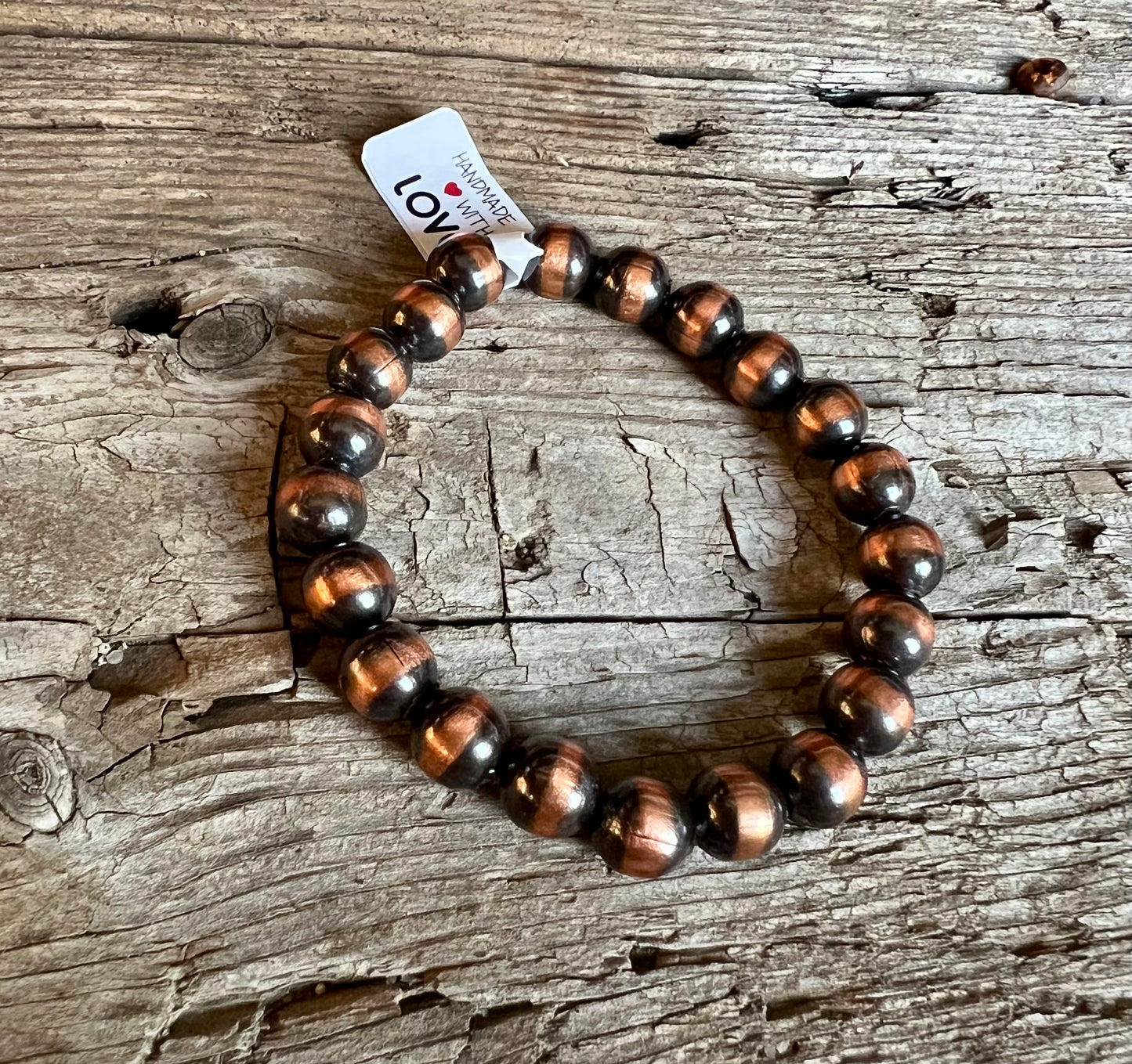 8mm Copper Stretch Bracelet