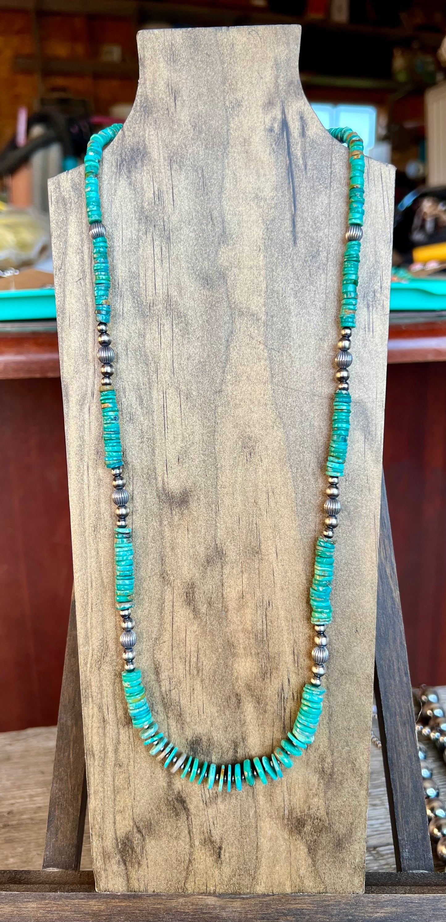 Mexican Turquoise Graduated Necklace