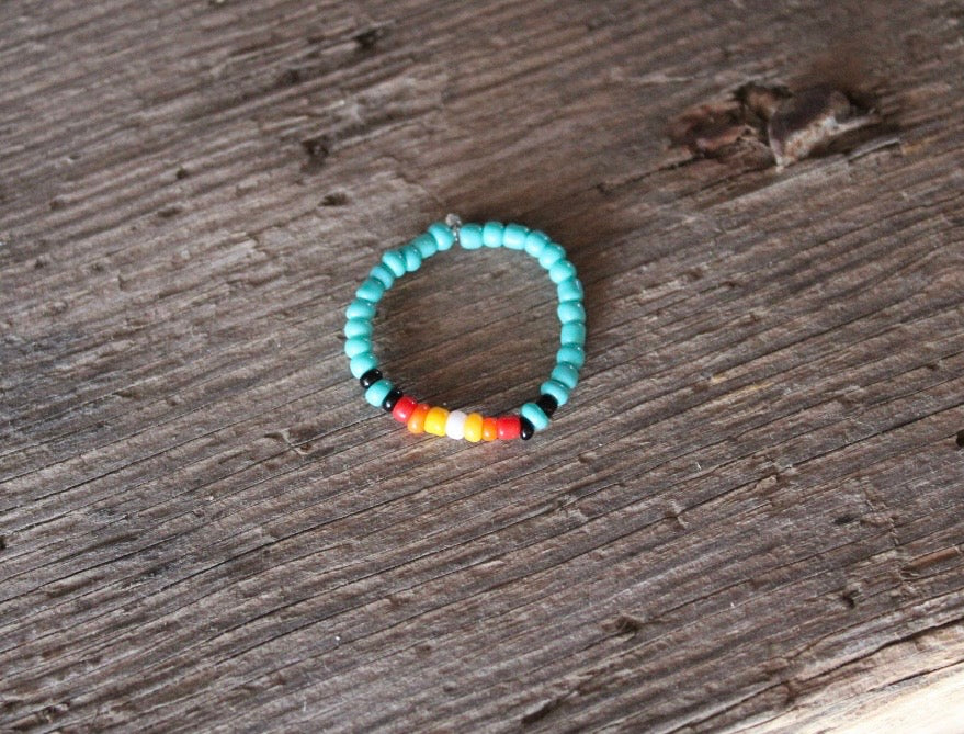 Turquoise Sunrise stretch ring size 8