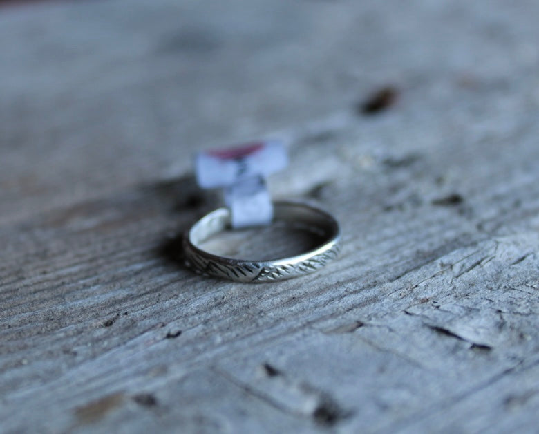 Stamped Stacker Ring 7