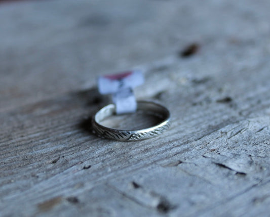 Stamped Stacker Ring 7